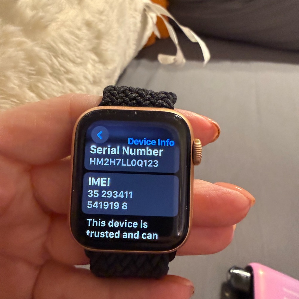 Apple Watch with Space Gold Case and Black Braided Solo Loop